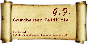 Grundhauser Felícia névjegykártya